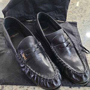 Saint Laurent Le Loafer 15 Moccasin Black Size 43 Cassandre Penny Loafers